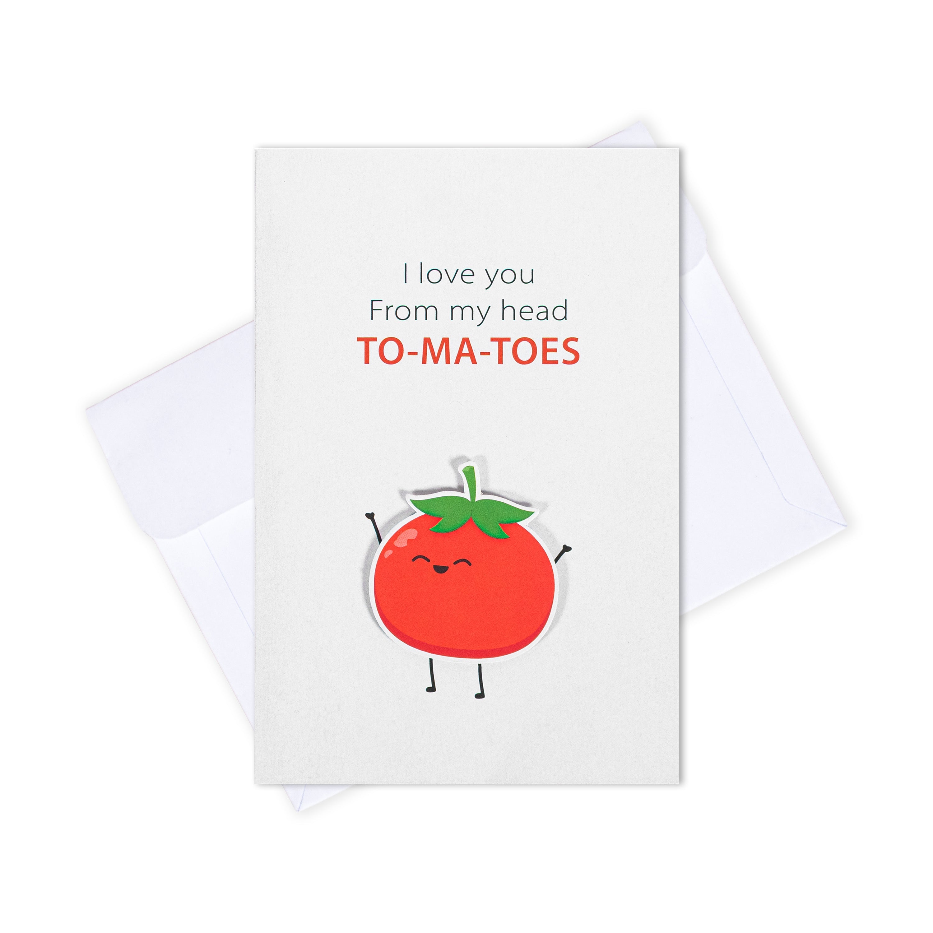 Greeting Card & Envelope From My Head To-Ma-Toes 4 X 6inch Approx 2pc