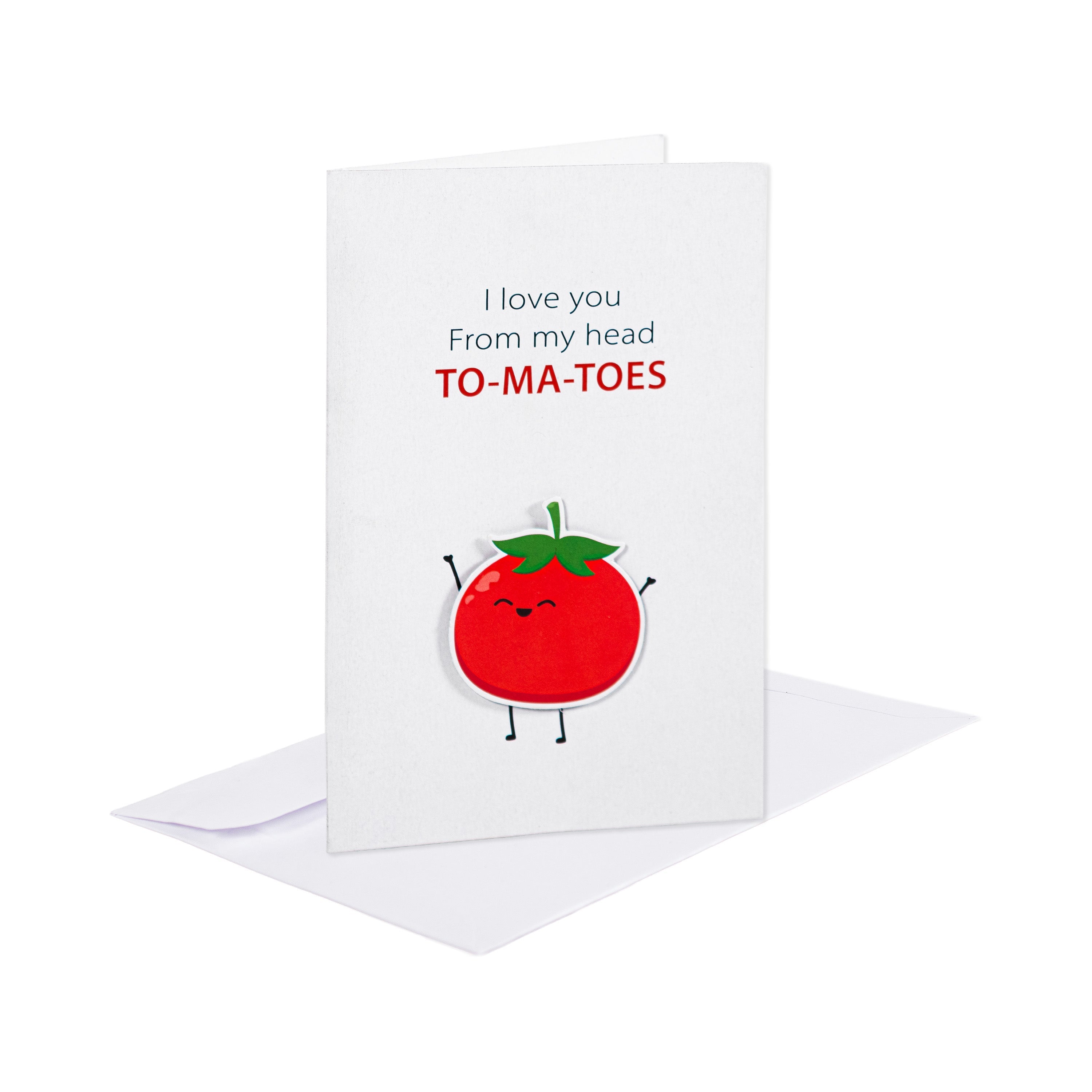 Greeting Card & Envelope From My Head To-Ma-Toes 4 X 6inch Approx 2pc