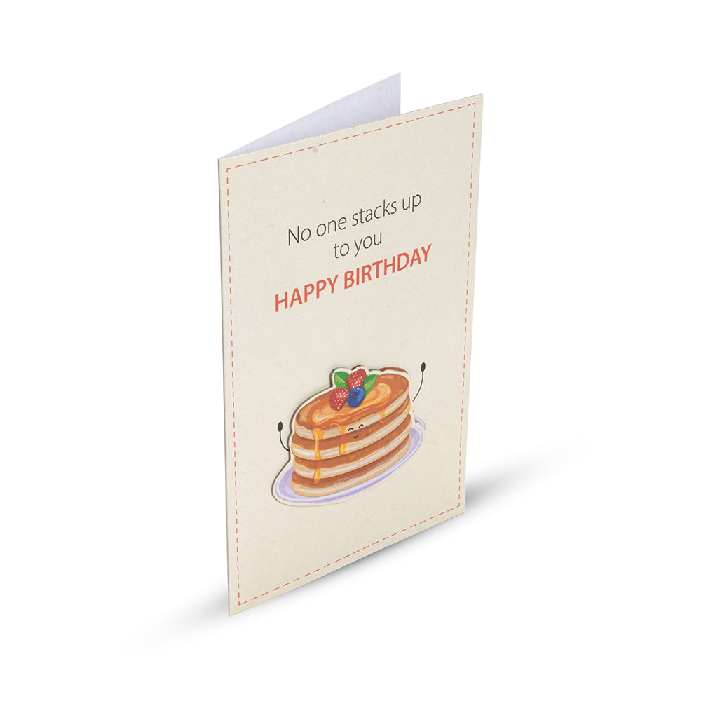 Greeting Card & Envelope Happy Birthday Stacks Up To You 4 X 6Inch Approx 2 Pc