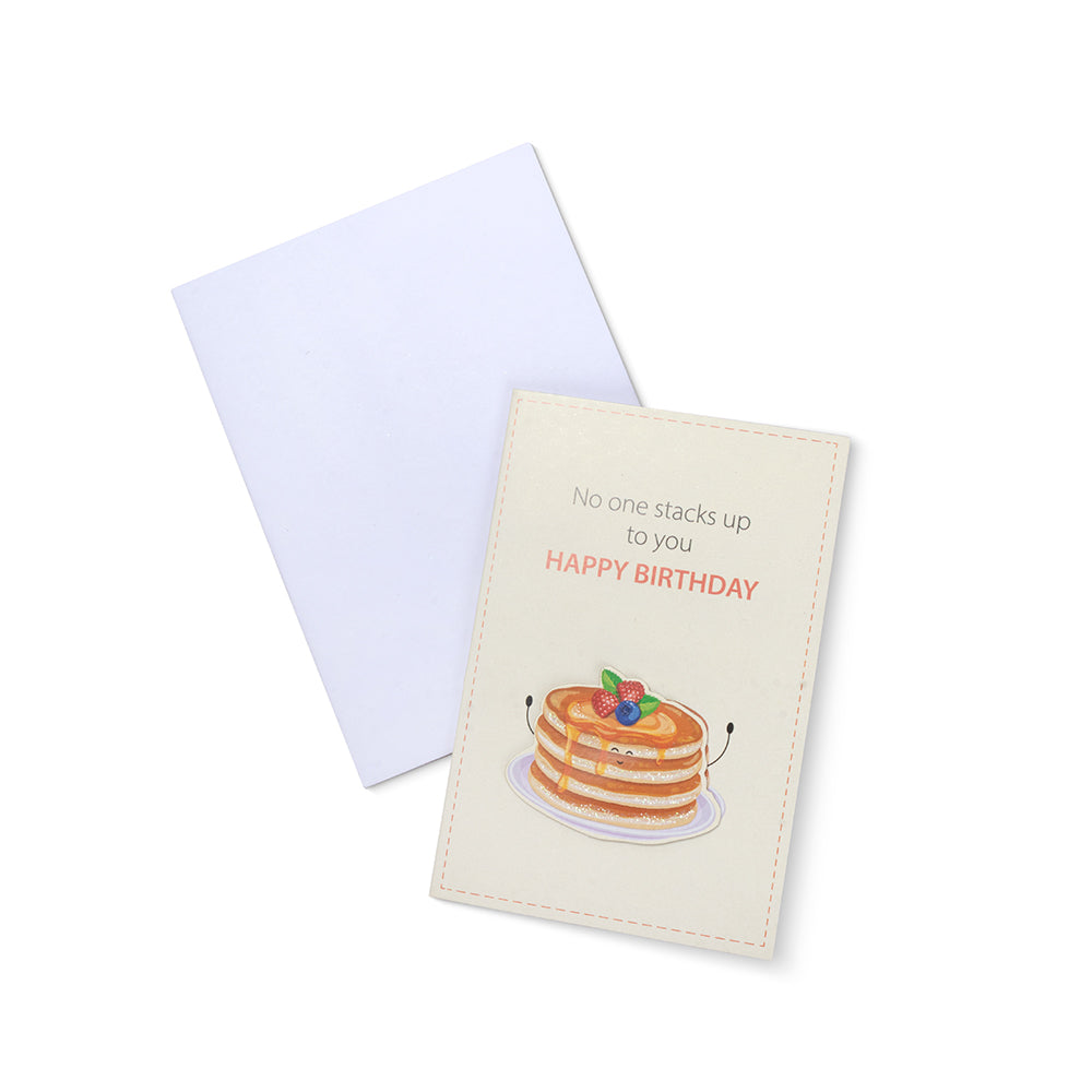 Greeting Card & Envelope Happy Birthday Stacks Up To You 4 X 6Inch Approx 2 Pc