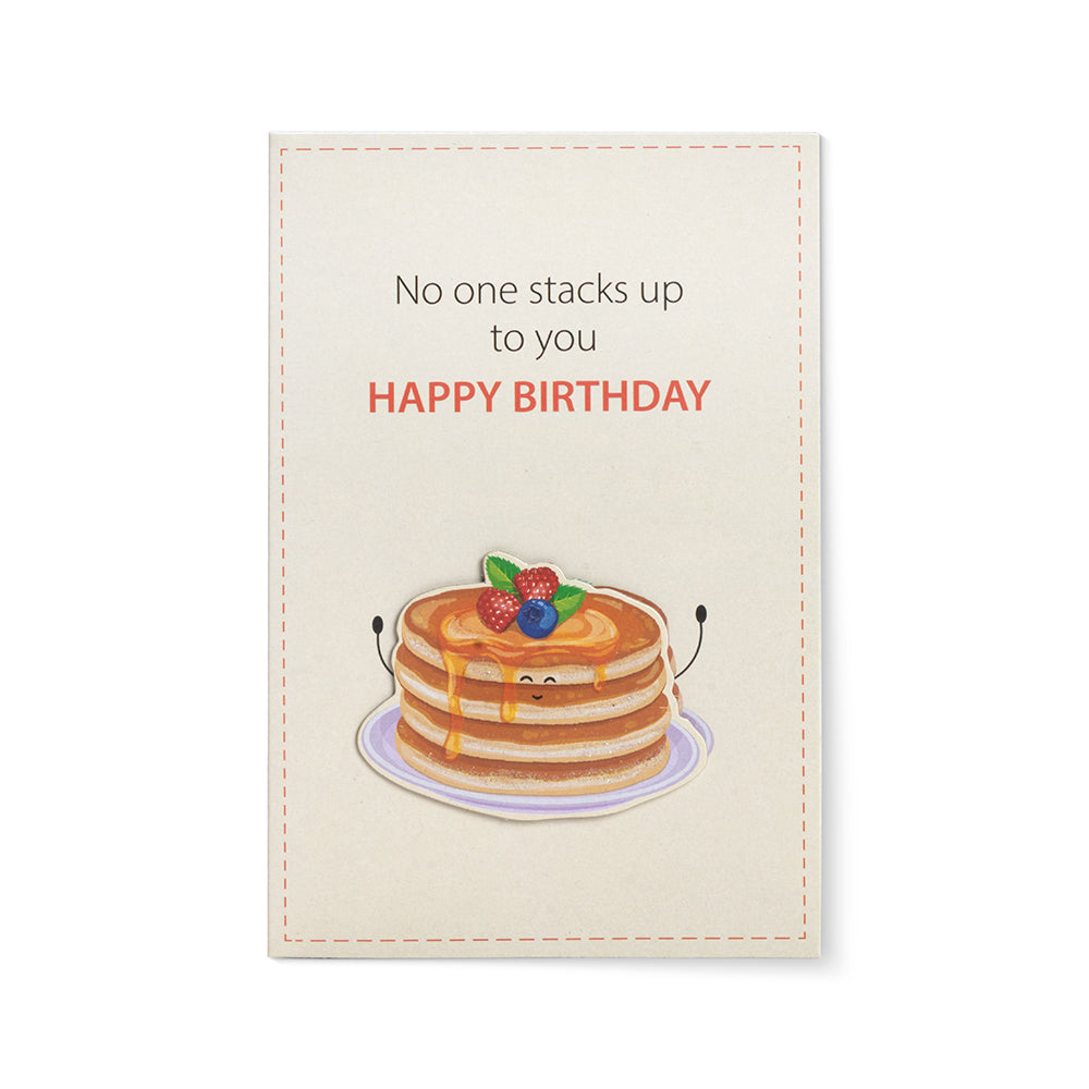 Greeting Card & Envelope Happy Birthday Stacks Up To You 4 X 6Inch Approx 2 Pc
