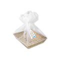 Angled Gifting Tray With Net Cover & Satin Ribbon - Floral Swirl, 6.2in x 8in, 1pc