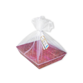 Angled Gifting Tray With Net Cover & Satin Ribbon - Moroccan Trellis, 8.1in x 10.2in, 1pc