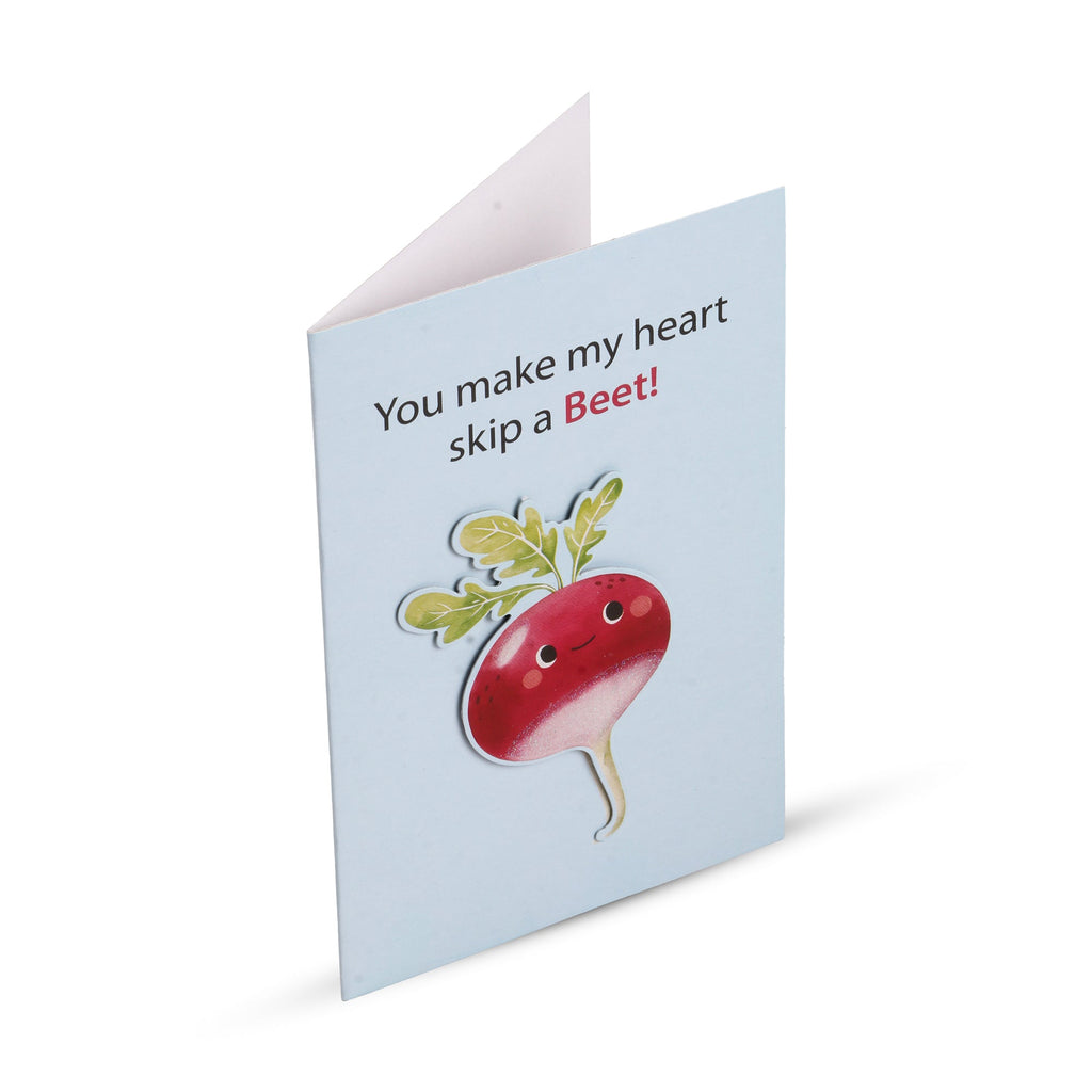 3D Greeting Card & Envelope Skip a beet 4 X 6inch