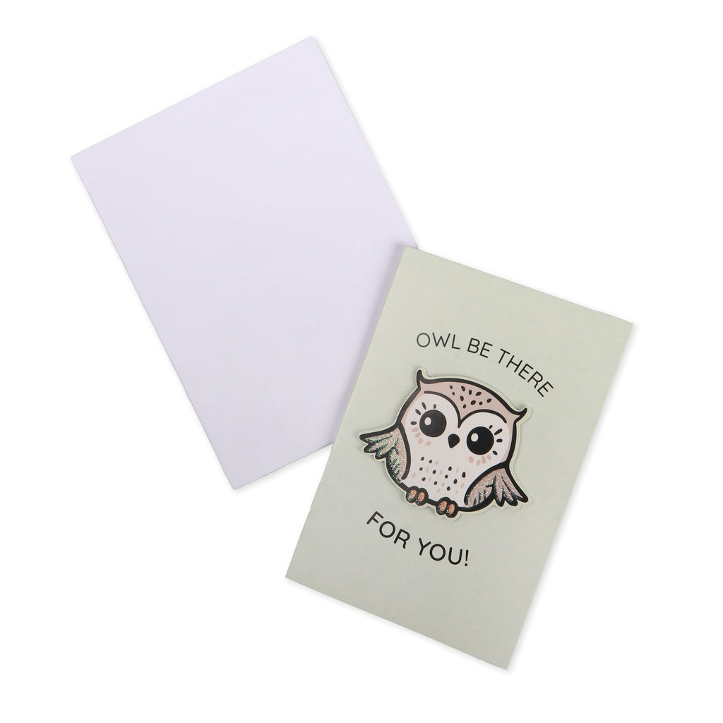 3D Greeting Card & Envelope Owl be there 4 X 6inch