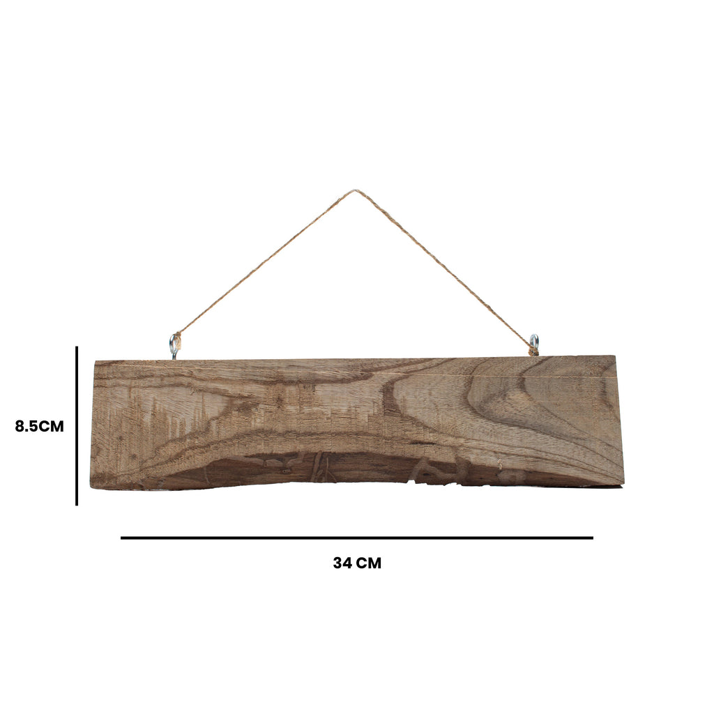 Teak Wood Rustic Hanging Panel 14 inch 1PC