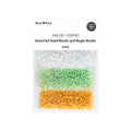 Seed Beads (White, Parrot Green & Yellow) 2mm 3 layer Each 10grm