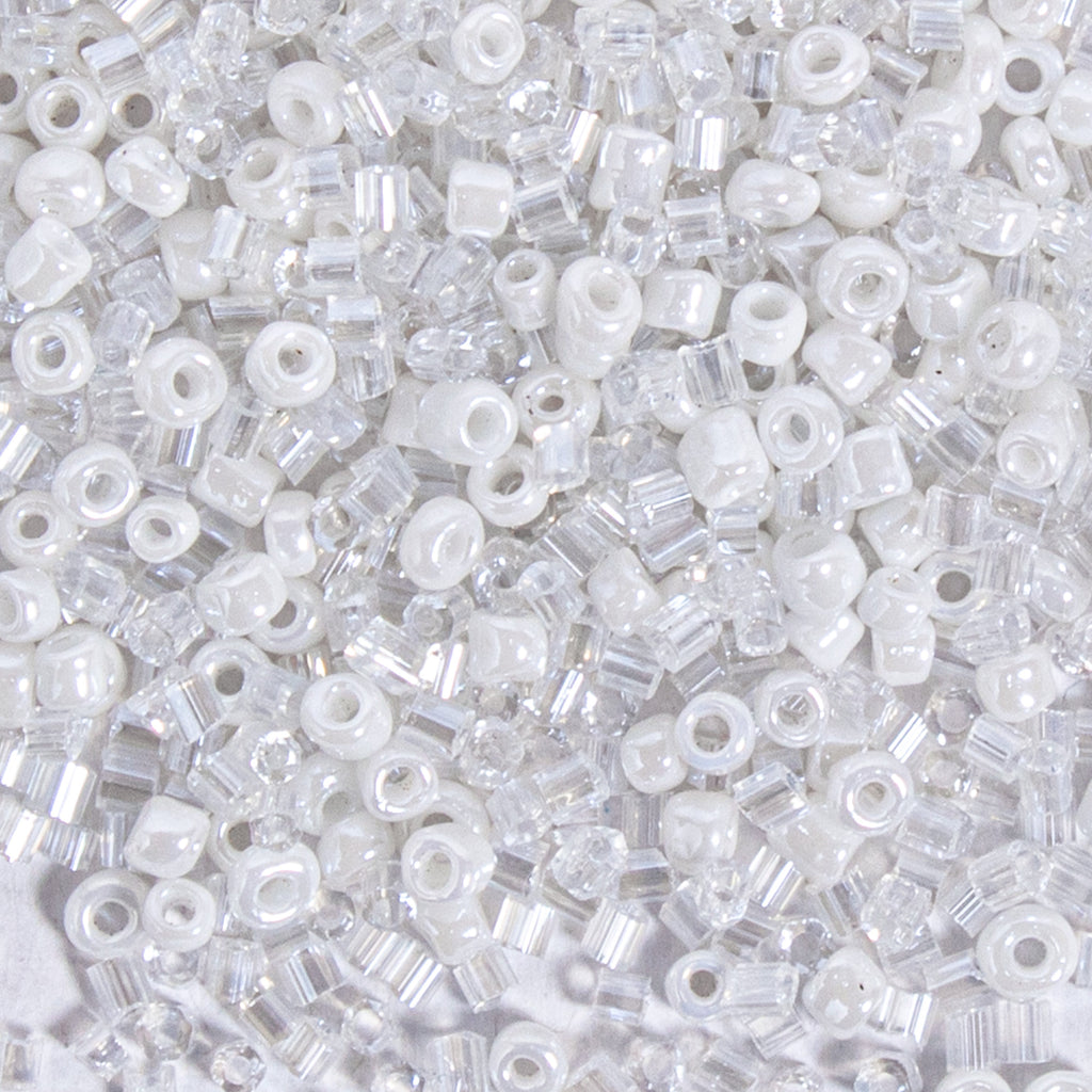 Seed Beads (White, Parrot Green & Yellow) 2mm 3 layer Each 10grm