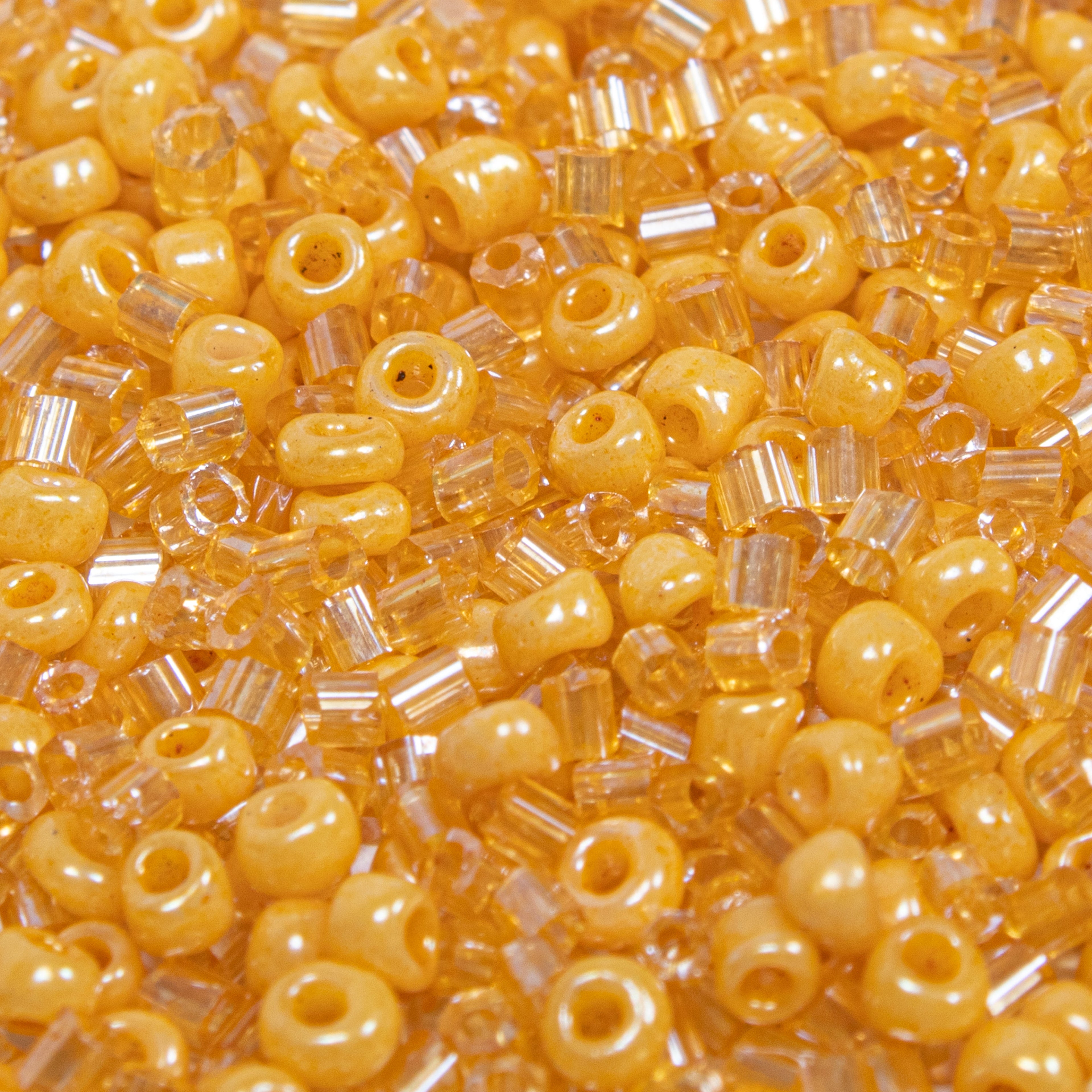 Seed Beads (White, Parrot Green & Yellow) 2mm 3 layer Each 10grm