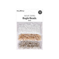 Buggle Beads (White Silver & Gold) 3mm 3 layer Each 10grm