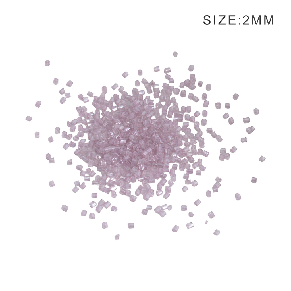 Bugle Beads Soft pink 3mm 30g