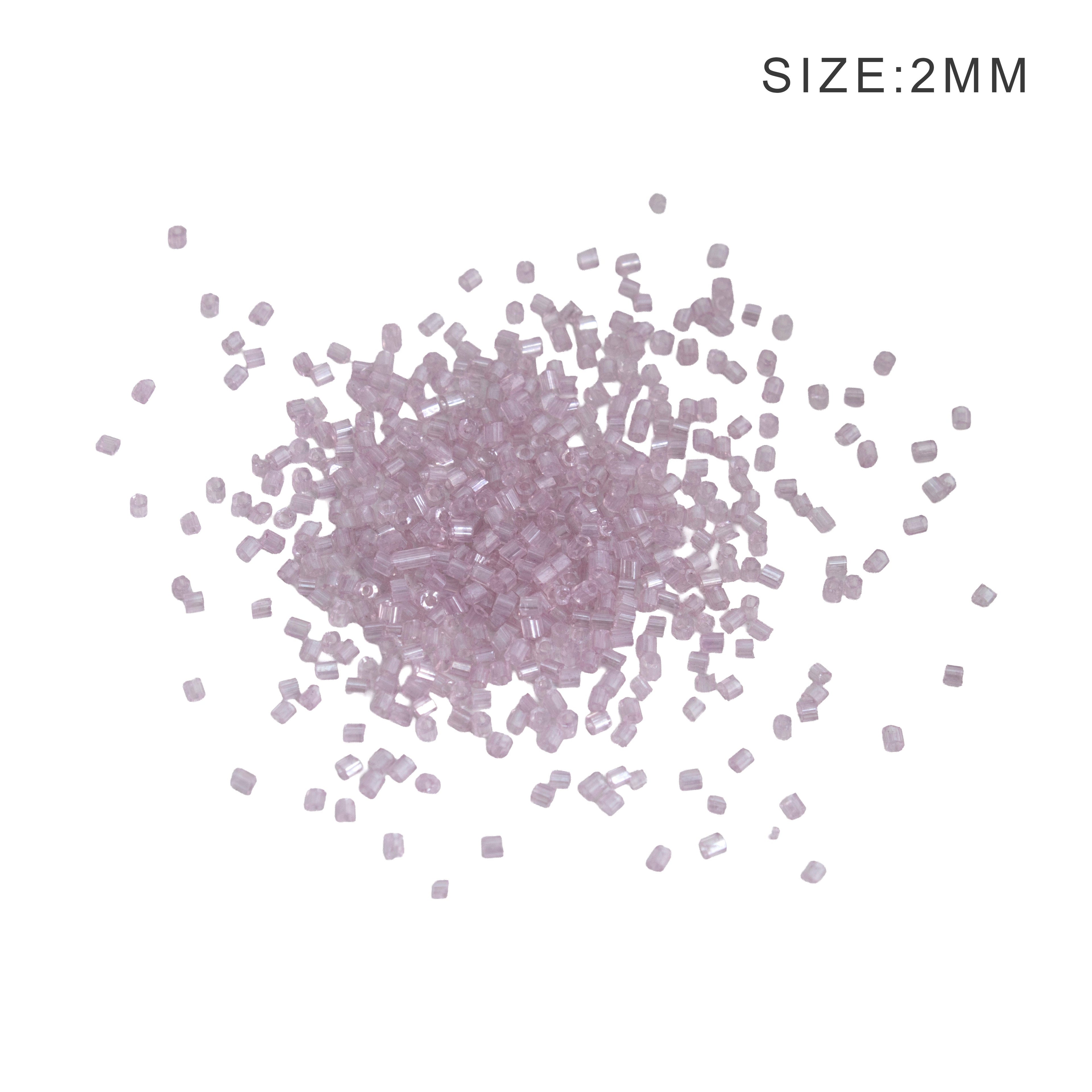 Bugle Beads Soft pink 3mm 30g