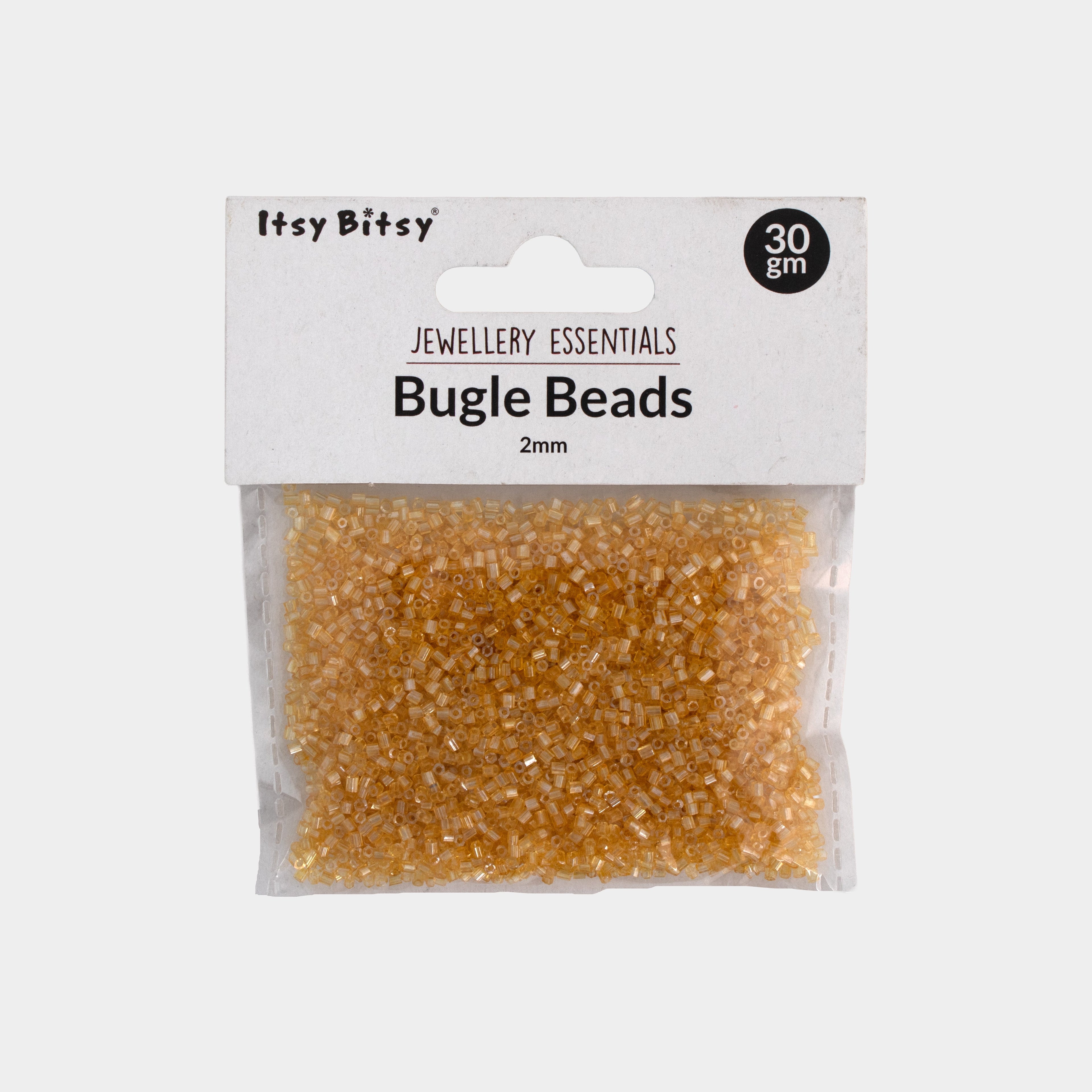 Bugle Beads Daisy yellow 3mm 30g