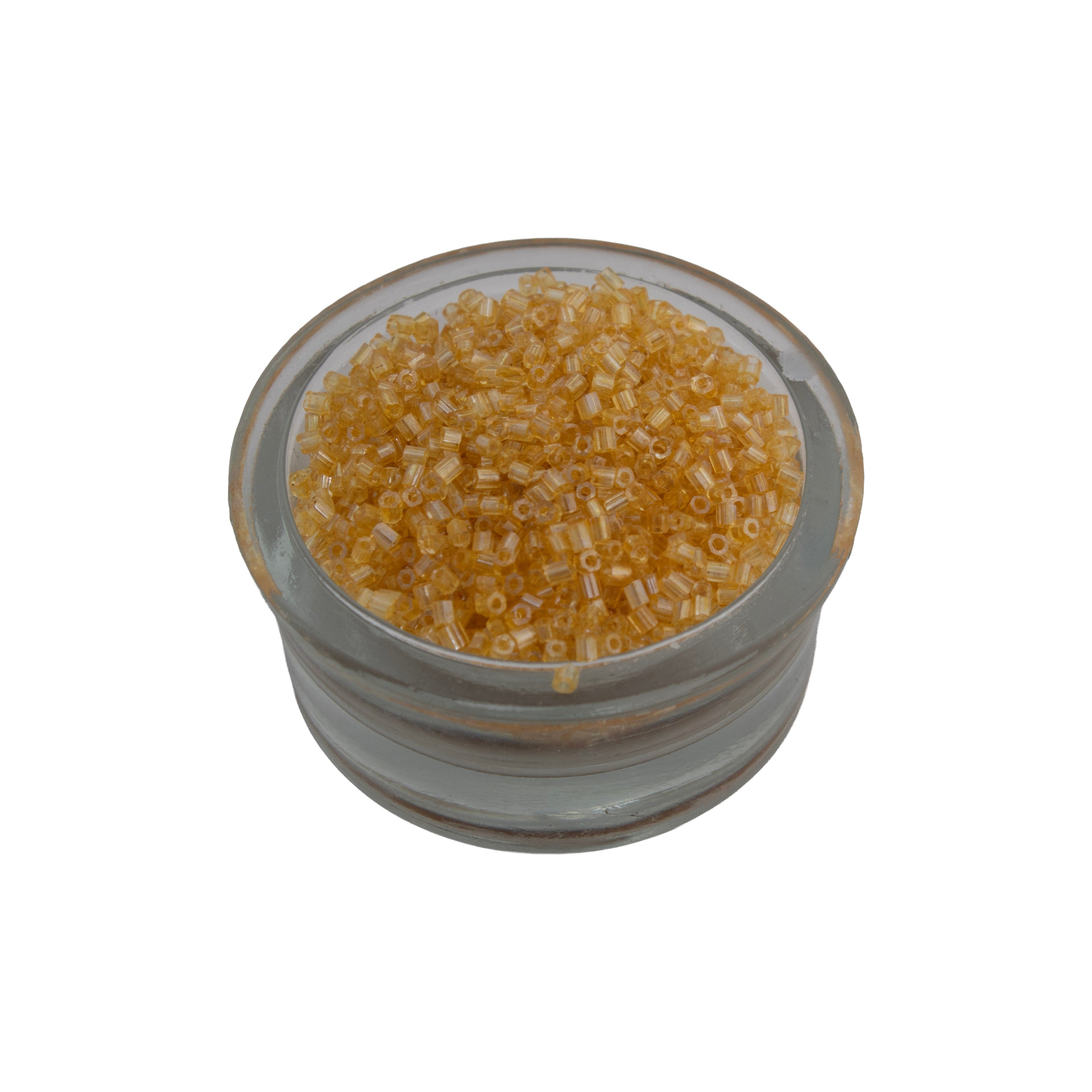Bugle Beads Daisy yellow 3mm 30g