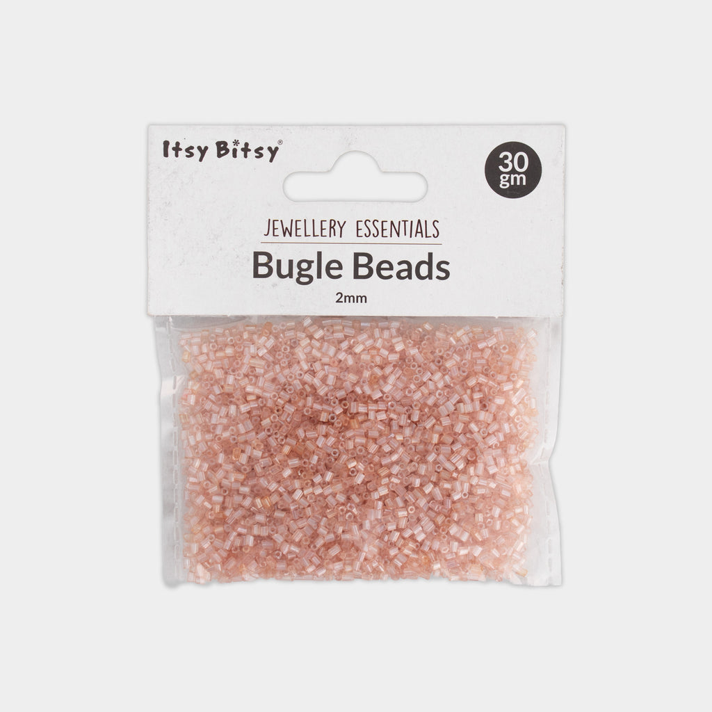 Bugle Beads Misty Peach 3mm 30g