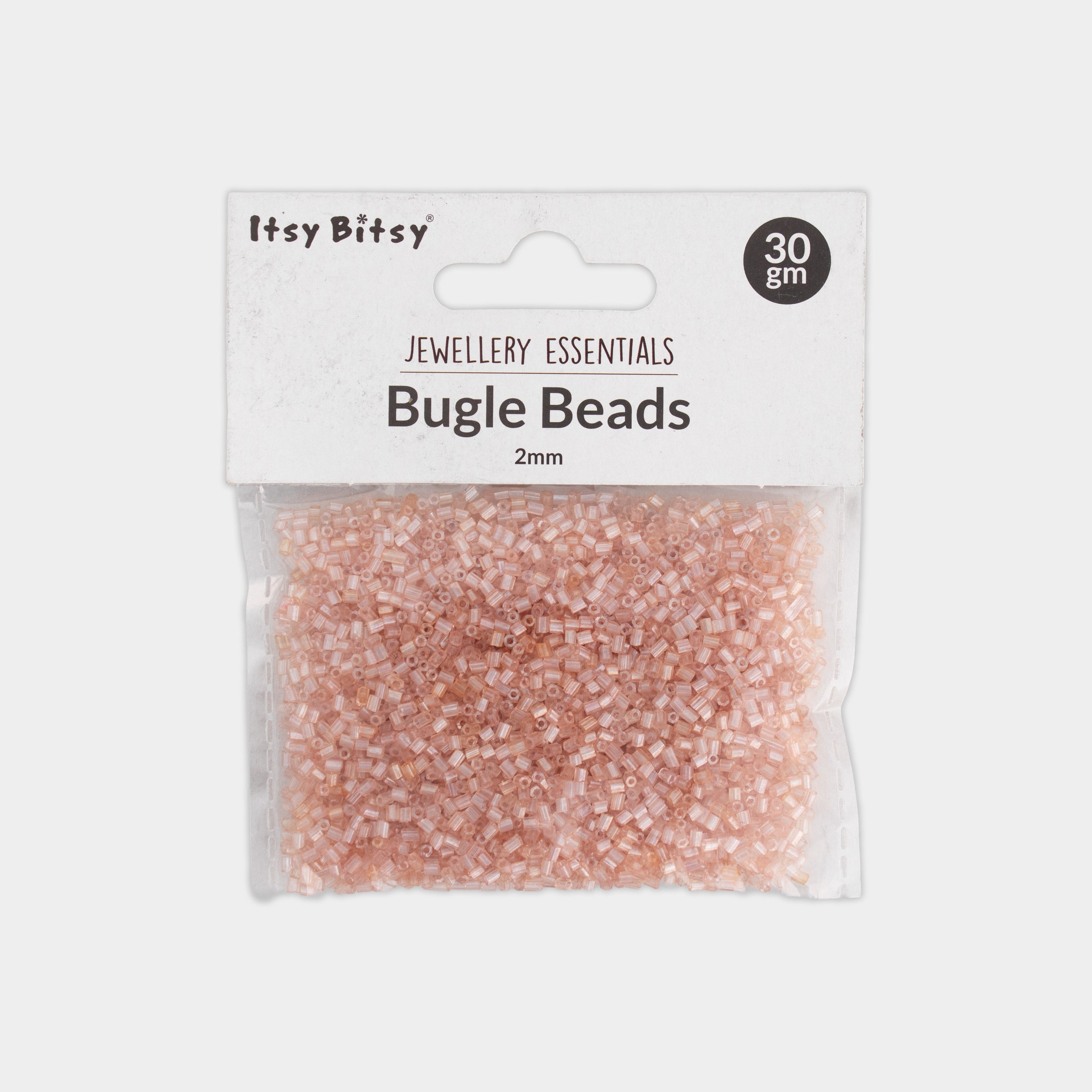Bugle Beads Misty Peach 3mm 30g
