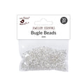 Bugle Beads Silver shimmer 3mm 30g