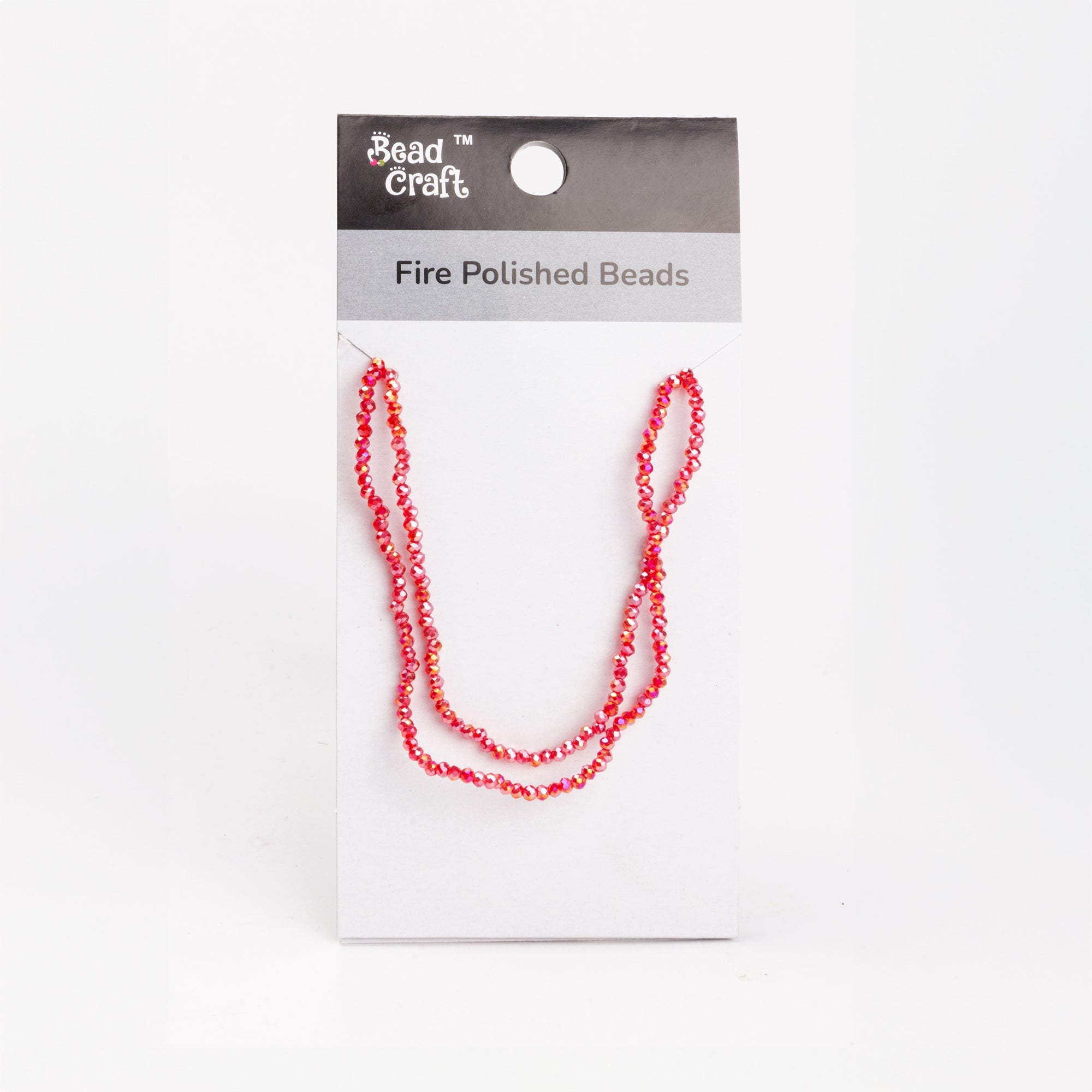 Fire Polished Beads Ruby Rainbow 2mm 1 String