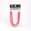 Fire Polished Beads Ruby Rainbow 6/8mm 1 String
