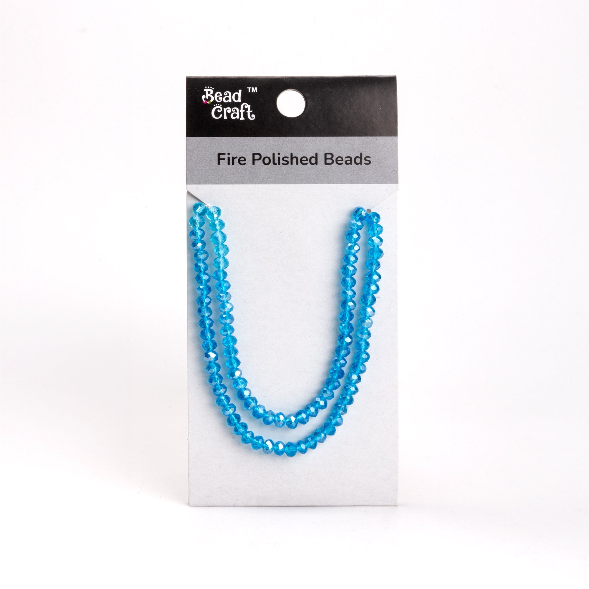 Fire Polished Beads Aquamarine Rainbow 4mm 1 String