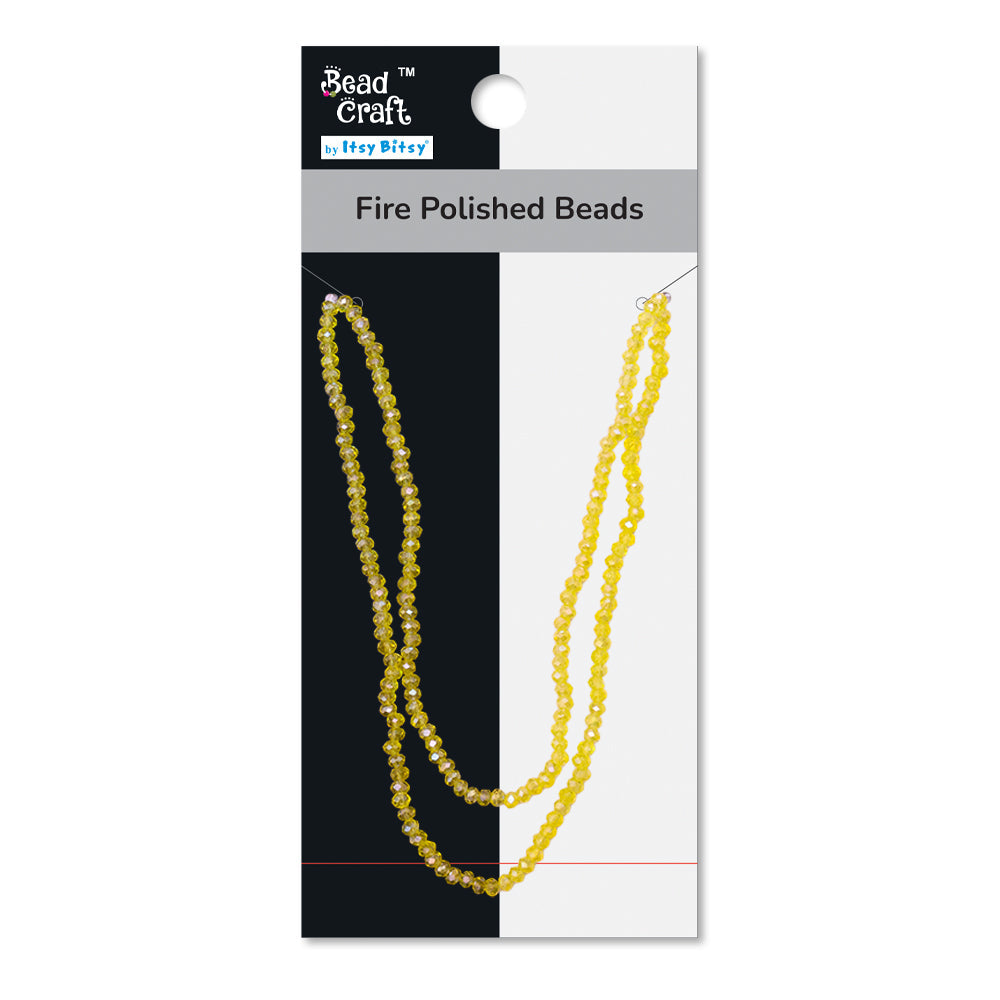 Fire Polished Beads Citrine Rainbow 2mm 1 String