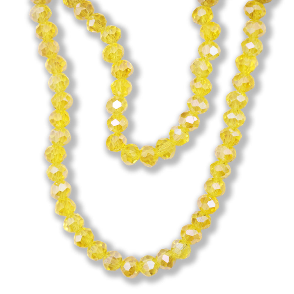 Fire Polished Beads Citrine Rainbow 4mm 1 String