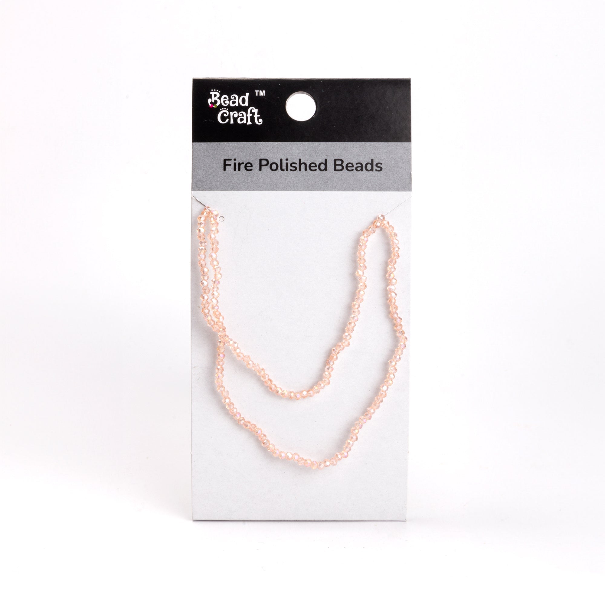 Fire Polished Beads Pink Diamond 2mm 1 String