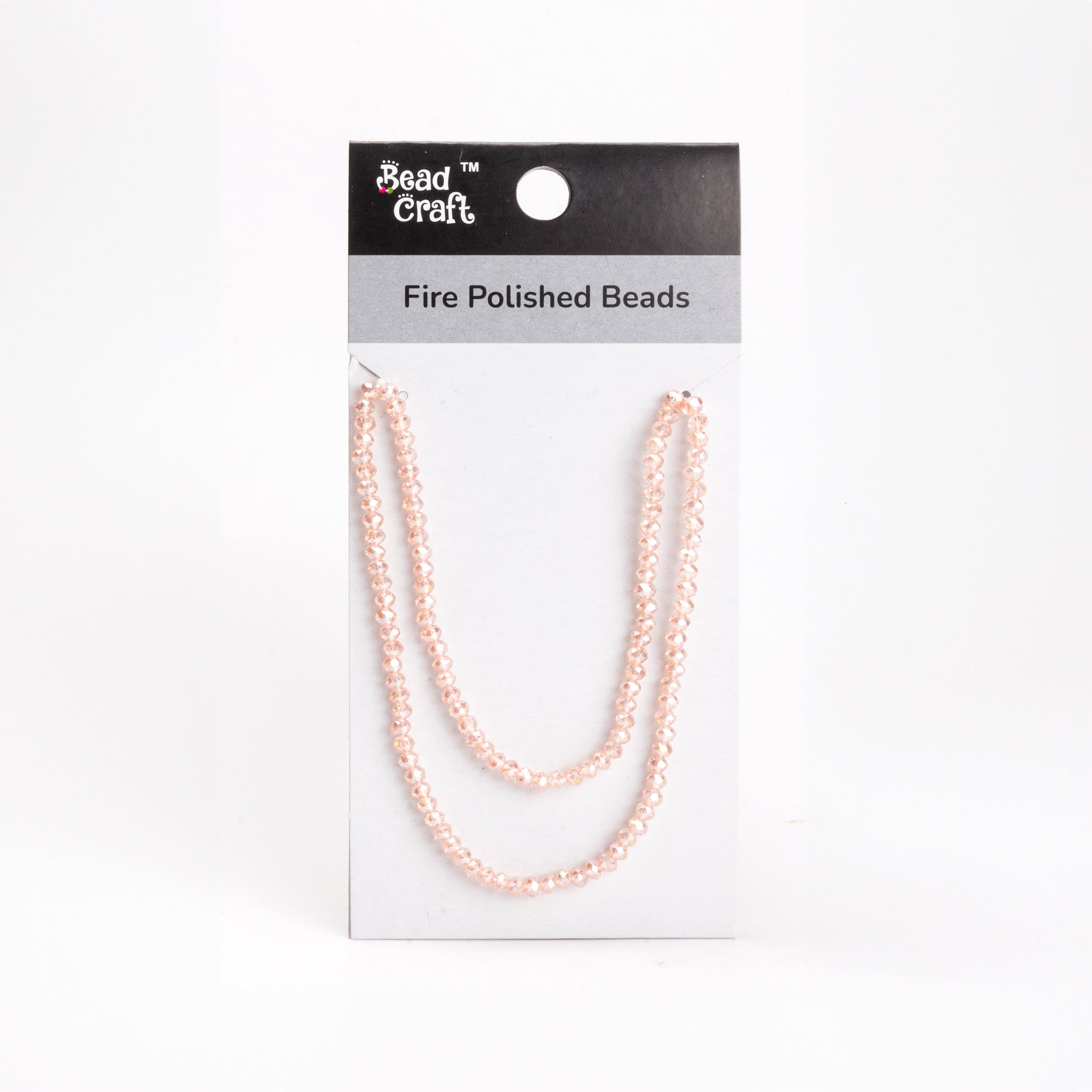 Fire Polished Beads Pink Diamond 4mm 1 String
