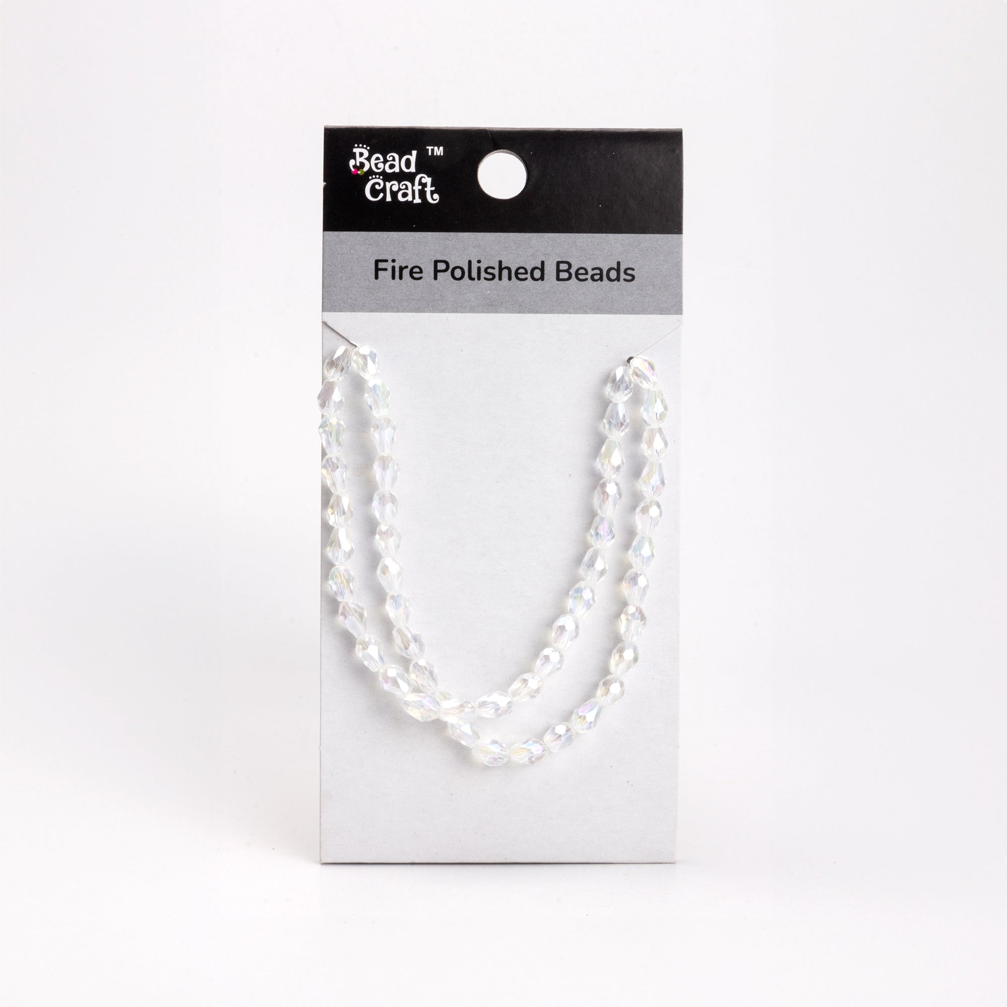 Fire Polished Beads Clear Crystal 6/8mm-1 1 String
