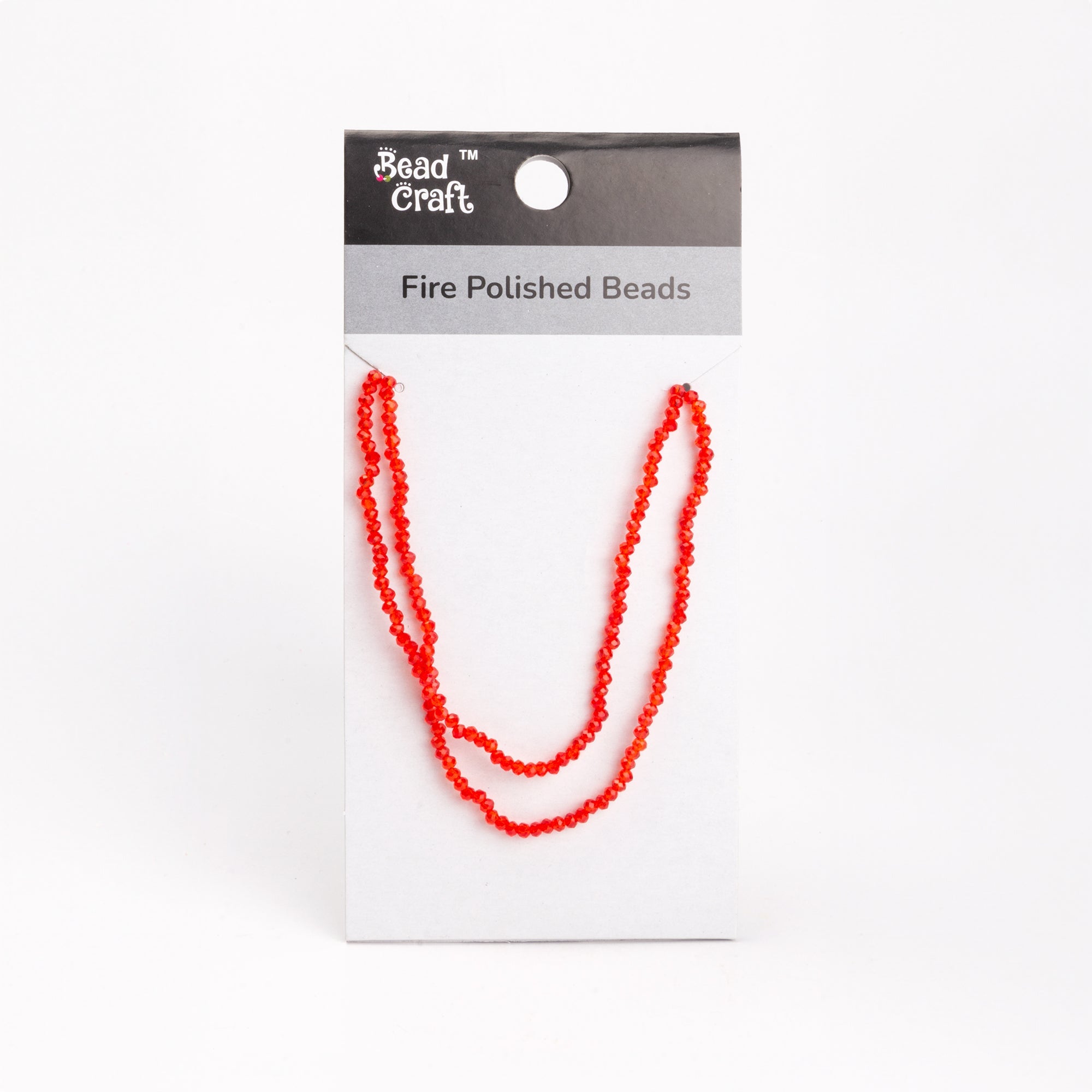 Fire Polished Beads Ruby Crystal 2mm 1 String