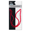 Fire Polished Beads Ruby Crystal 6/8mm 1 String