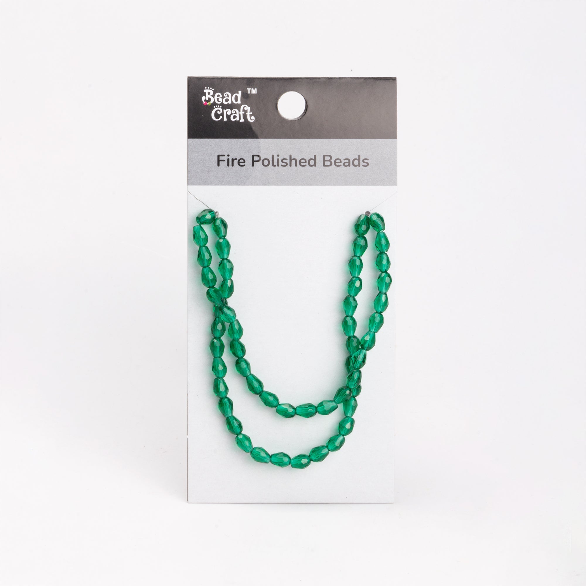 Fire Polished Beads Teal Crystal 6/8mm 1 String