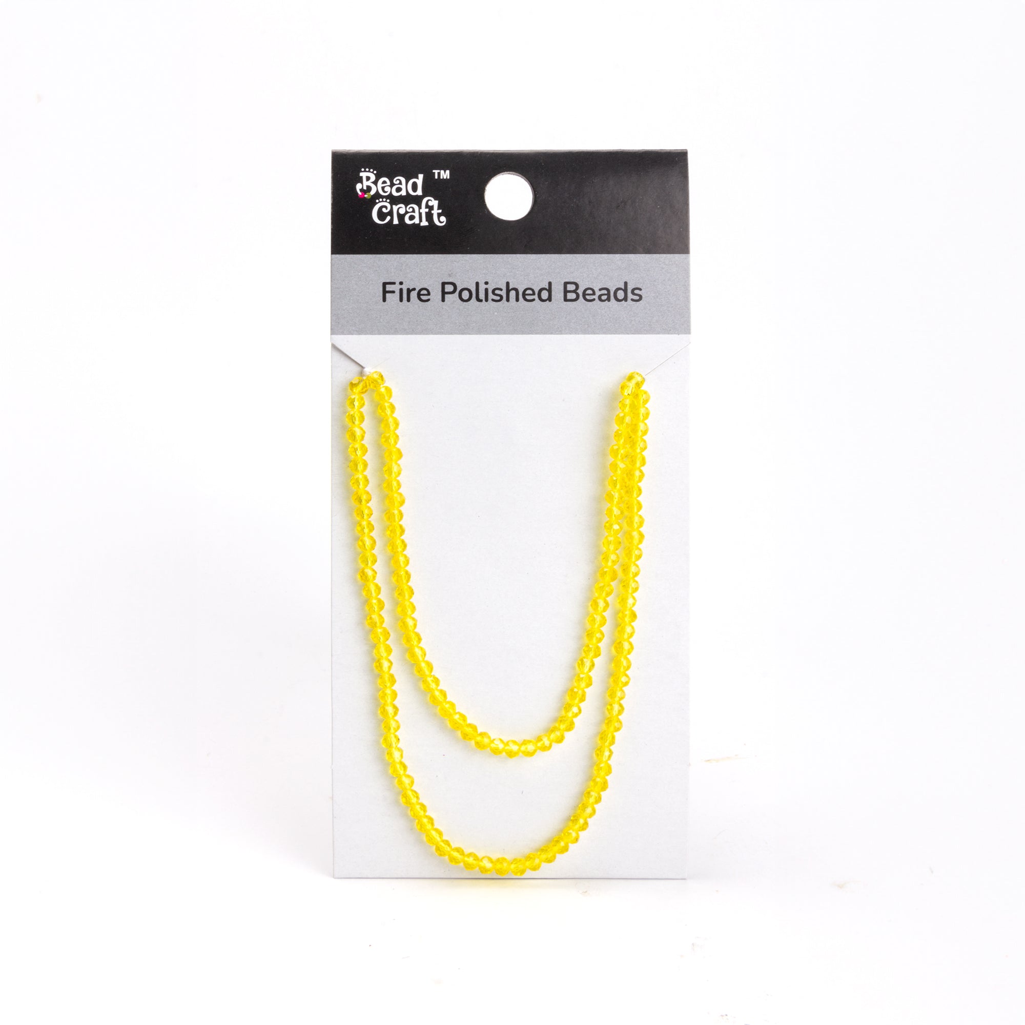Fire Polished Beads Citrine Crystal 4mm 1 String
