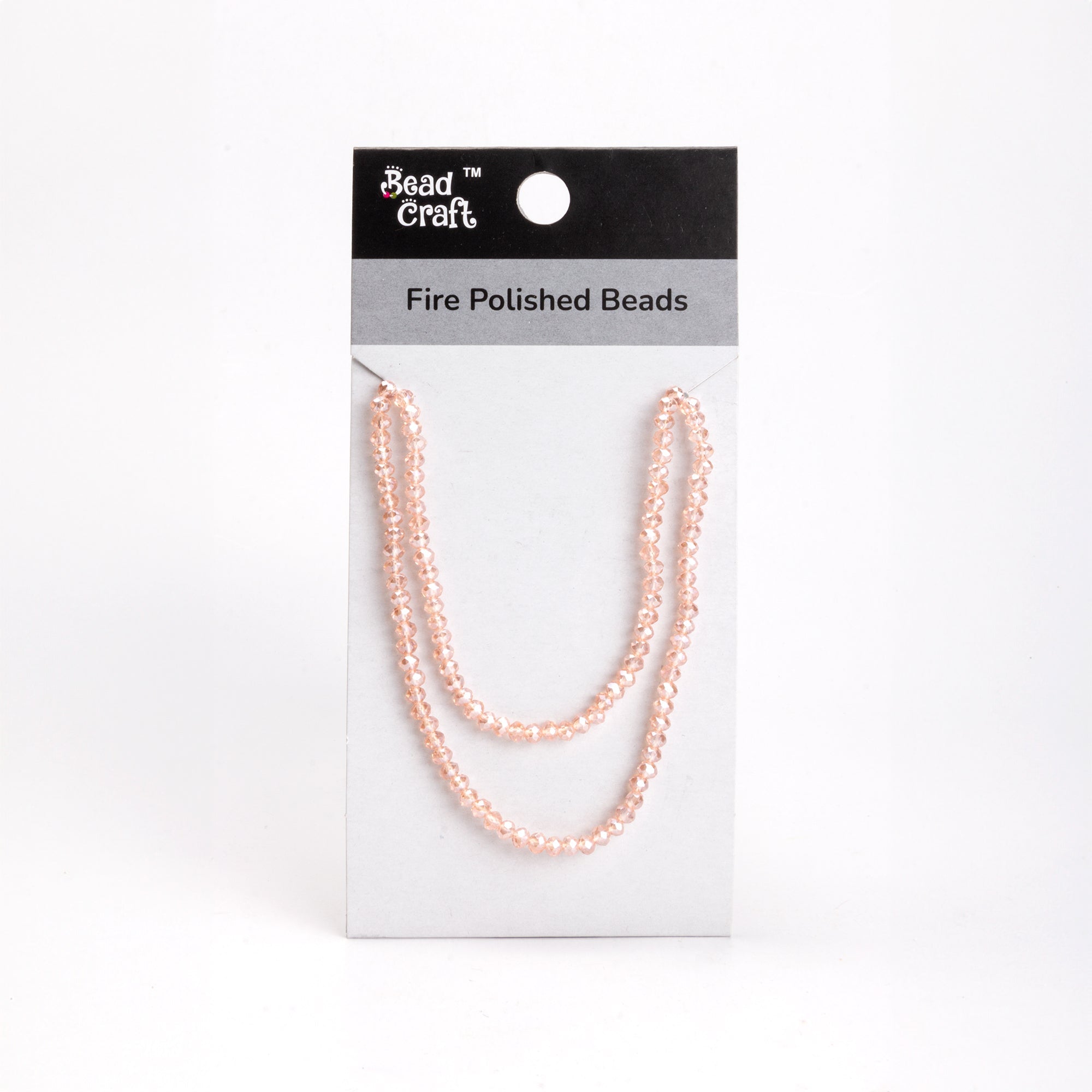 Fire Polished Beads Pink Crystal 4mm 1 String