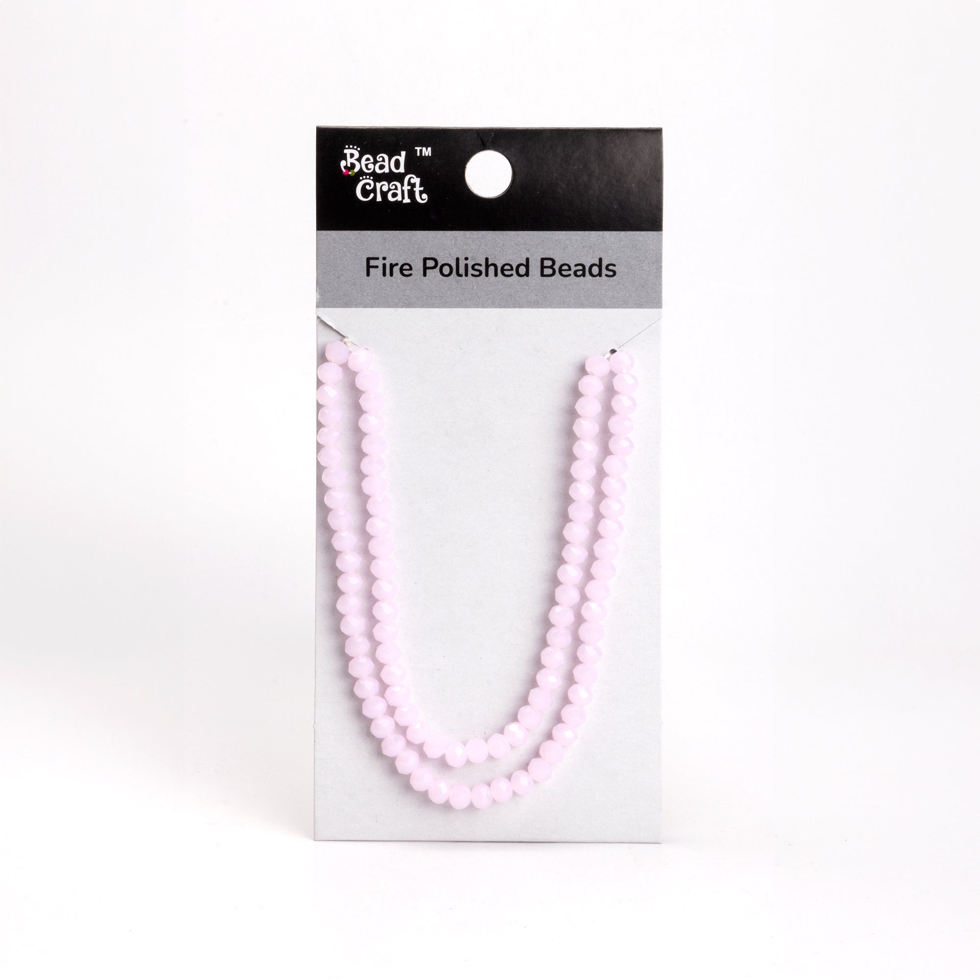 Fire Polished Beads Opaque Rose 6mm 1 String