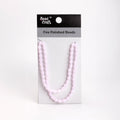 Fire Polished Beads Opaque Rose 6/8mm 1 String