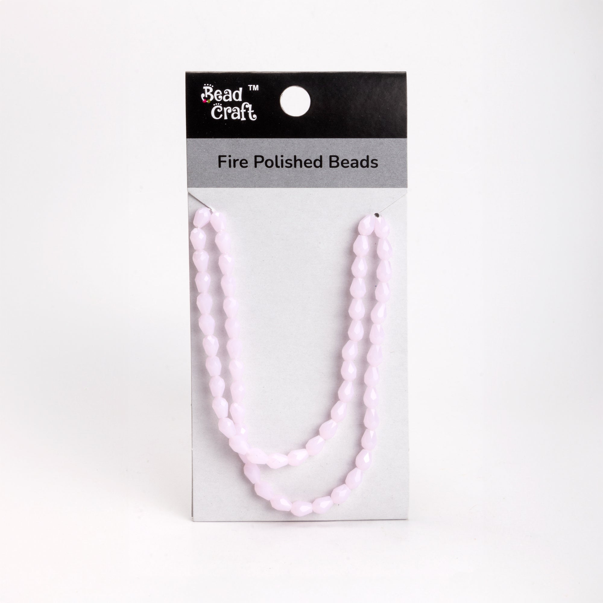Fire Polished Beads Opaque Rose 6/8mm 1 String