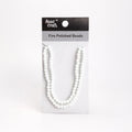 Fire Polished Beads Opaque White 6mm 1 String