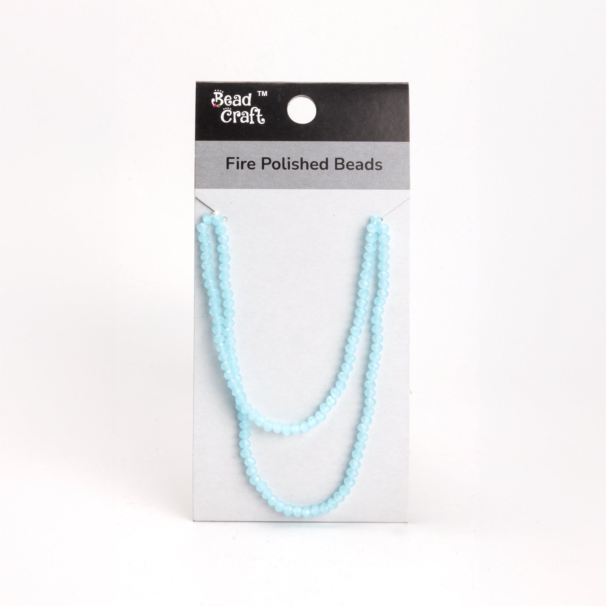 Fire Polished Beads Opaque Turquoise 4mm 1 String