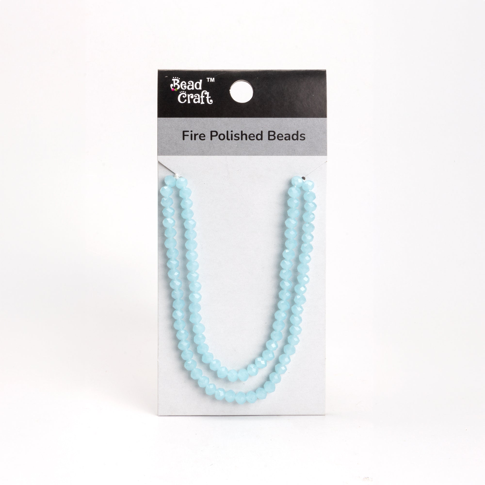 Fire Polished Beads Opaque Turquoise 6mm 1 String