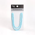 Fire Polished Beads Opaque Turquoise 6/8mm 1 String