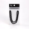 Fire Polished Beads Opaque Ebony 6mm 1 String