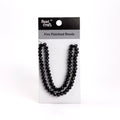 Fire Polished Beads Opaque Ebony 8mm 1 String