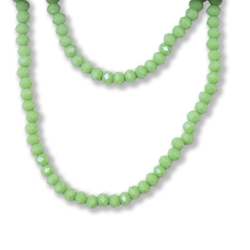 Fire Polished Beads Opaque Lime Green 2mm 1 String