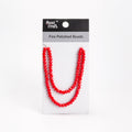 Fire Polished Beads Opaque Ruby 6mm 1 String