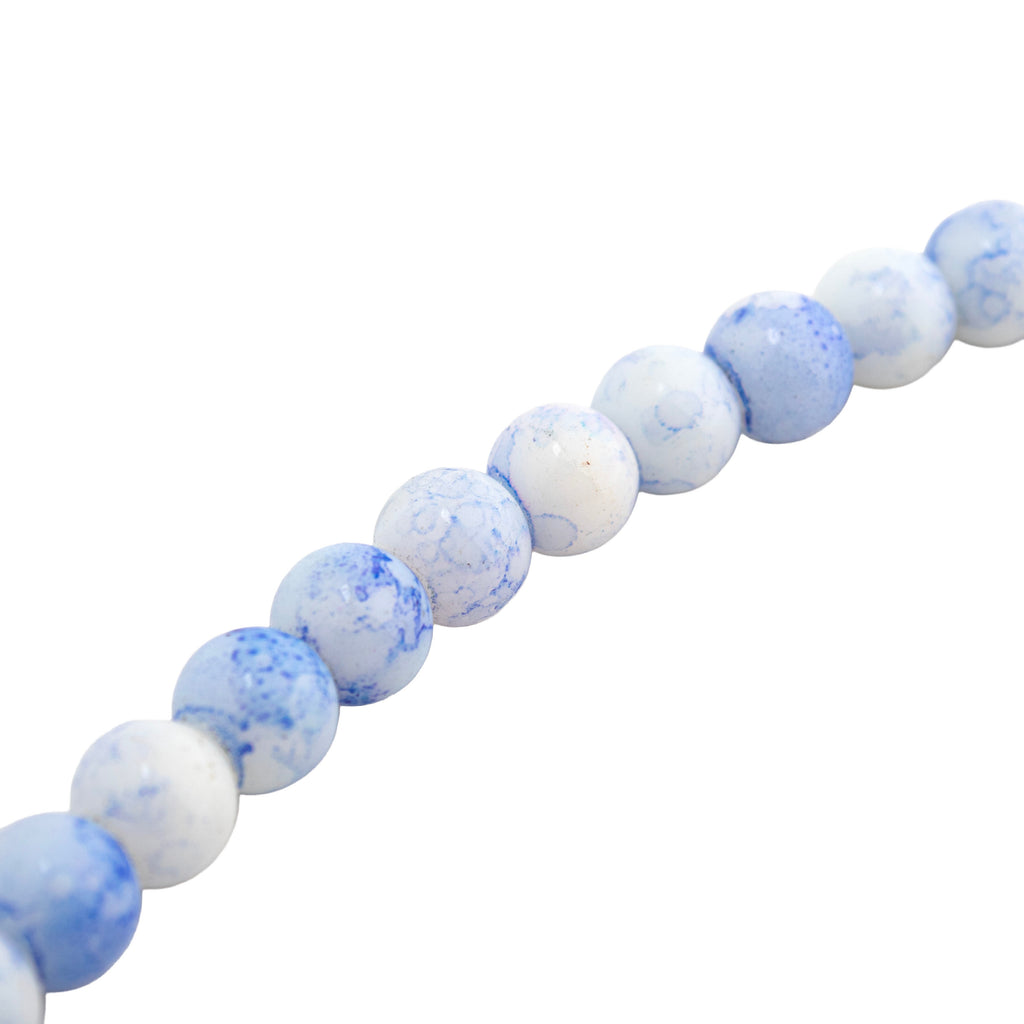 Acrylic Marble Beads Azure Fusion 1 String