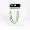 Acrylic Marble Beads Green Fusion 1 String