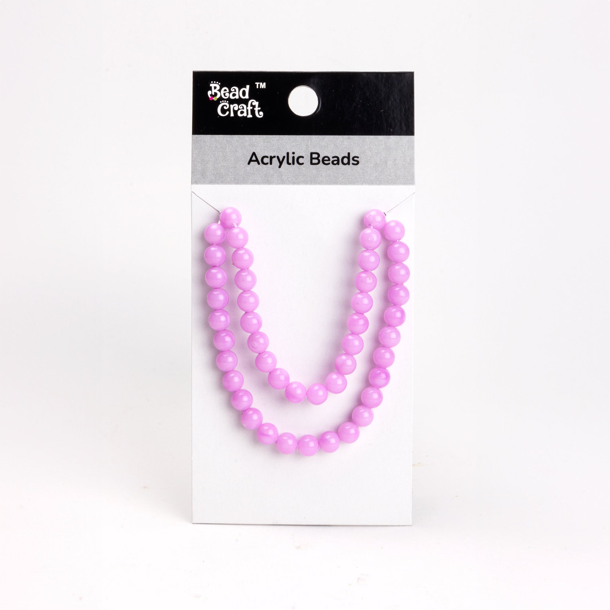 Acrylic Beads Soft Purple 1 String