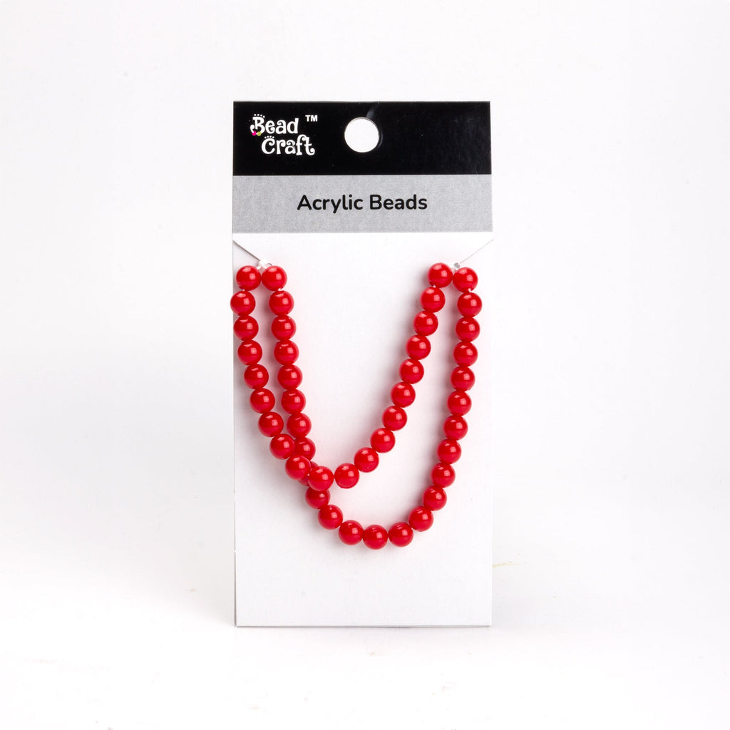 Acrylic Beads Cherry Red 1 String