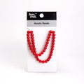 Acrylic Beads Cherry Red 1 String